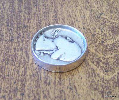 Silver quarter ring made by hand