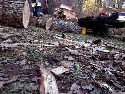 Cutting wood