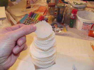 Easy paper christmas trees