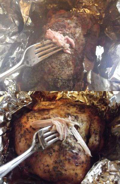 Meat smoked in the gorund